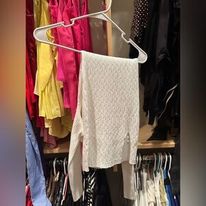 Braided White Turtle Neck Dress